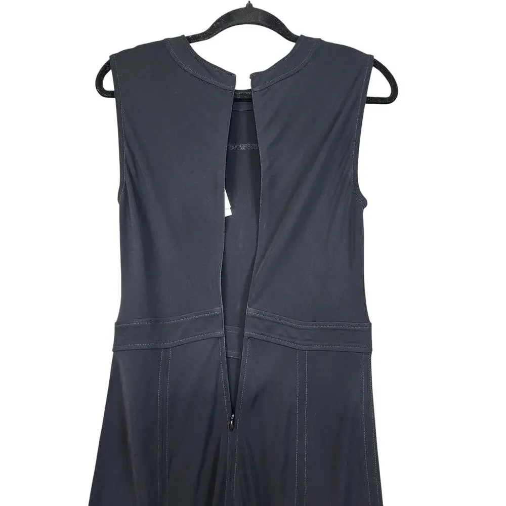 Tory Burch Womens Aubrey Dress Sze XS Black Pleated Trumpet Skirt Sleeveless NWT